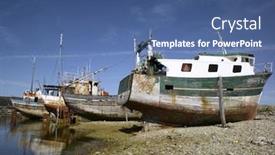  Presentation with monuments historiques france - Cool new presentation theme with france-brittany-finistere-harbour backdrop and a ocean colored foreground