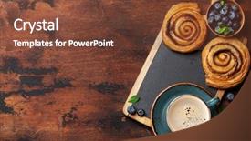  Presentation with cinnamon - Slide set having france cafe - coffee cinnamon rolls and berries background and a tawny brown colored foreground