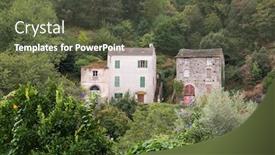  Presentation with france - Cool new PPT layouts with france-corsica-french-casinca-village backdrop and a tawny brown colored foreground