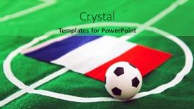  Presentation with france flag - Slides with france-flag-and-soccer-ball background and a shamrock green colored foreground
