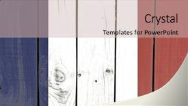  Presentation with france flag - Presentation theme having snow covered volcano rock over winter season lagoon natural landscape background iceland background and a ocean colored foreground.