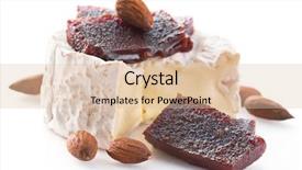  Presentation with camembert - PPT theme featuring camembert with quince jelly and almond background and a lemonade colored foreground