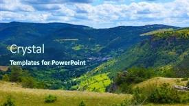  Presentation with france - Cool new PPT theme with france-landscape-cevennes-park-national backdrop and a ocean colored foreground