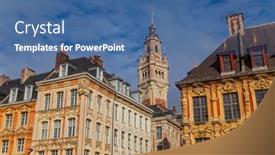  Presentation with e commerce - Slide deck with france-nord-lille-detail background and a ocean colored foreground