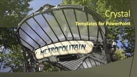 Presentation with paris - Colorful PPT layouts enhanced with france paris entrance to metro backdrop and a tawny brown colored foreground