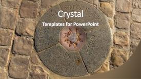  Presentation with notre dame - Beautiful presentation theme featuring france point zero kilometer starting backdrop and a coral colored foreground