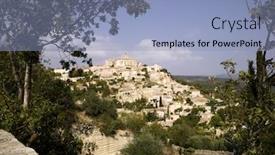  Presentation with france - Beautiful presentation featuring france-provence-luberon-city backdrop and a light blue colored foreground