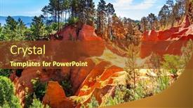  Presentation with grown - Slide deck with france-provence-the-village background and a tawny brown colored foreground