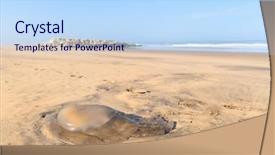  Presentation with jellyfish - Cool new presentation with france with stone surf breaker backdrop and a light blue colored foreground