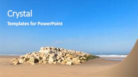  Presentation with atlantic - Slides consisting of france with stone surf breaker background and a teal colored foreground