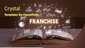  Presentation with franchise - Presentation consisting of creative accounting - franchise inscription coming background and a tawny brown colored foreground