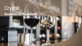  Presentation with bar - Presentation design featuring francia - wine in the bar background and a coral colored foreground