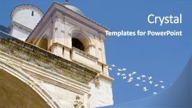  Presentation with doves - Amazing slides having albo de - basilica of saint francis backdrop and a teal colored foreground