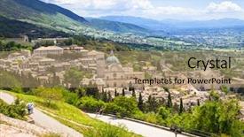  Presentation with medieval - Amazing theme having franciscan - medieval assisi umbria italy backdrop and a coral colored foreground