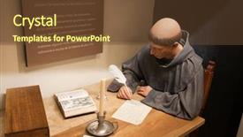  Presentation with center of the earth - Cool new presentation theme with franciscan - visitor center statue backdrop and a  colored foreground