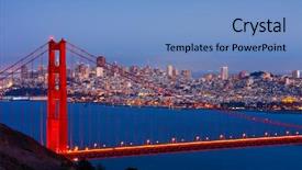  Presentation with san francisco - PPT theme featuring francisco and golden gate bridge background and a teal colored foreground