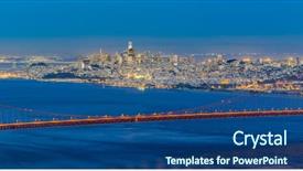  Presentation with san francisco chinatown - PPT theme with francisco california usa west coast background and a ocean colored foreground