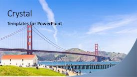  Presentation with san francisco chinatown - Slides having francisco california usa west coast background and a light blue colored foreground