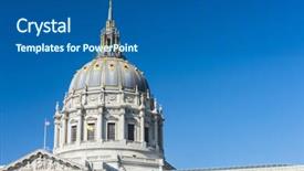  Presentation with san francisco - PPT theme having francisco city hall cupola california background and a ocean colored foreground