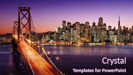  Presentation with skyline - Amazing presentation design having francisco skyline and bay bridge backdrop and a wine colored foreground