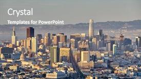  Presentation with twin towers - Cool new theme with francisco skyline view from twin backdrop and a gray colored foreground