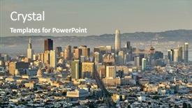  Presentation with san francisco chinatown - Amazing slide deck having francisco skyline view from twin backdrop and a gray colored foreground