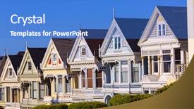  Presentation with san francisco - Presentation consisting of francisco victorian houses in alamo background and a teal colored foreground
