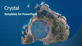  Presentation with city of chicago aerial view - Slides with francja - azores portugal aerial view background and a  colored foreground