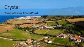  Presentation with bird eye view - Slides with francja - bird's eye view background and a light blue colored foreground