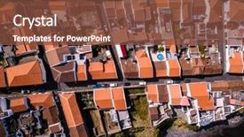  Presentation with bird eye view - PPT theme consisting of francja - bird's eye view background and a tawny brown colored foreground