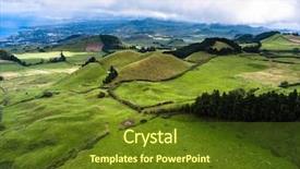  Presentation with island - Cool new theme with francja - green fields of san miguel backdrop and a  colored foreground