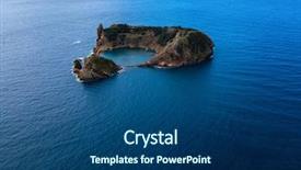  Presentation with melting earth near space - Theme enhanced with francja - islet of vila franca do background and a ocean colored foreground