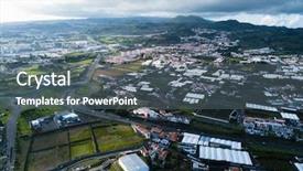  Presentation with top view of soybean - Cool new theme with francja - top view of ponta delgada backdrop and a  colored foreground
