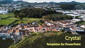  Presentation with coast - Audience pleasing slides consisting of francja - view of ponta delgada coast backdrop and a  colored foreground