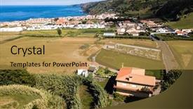  Presentation with island - Colorful slides enhanced with francja - view of the maia backdrop and a  colored foreground