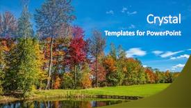  Presentation with green foliage - Amazing slide deck having francophone - park of fantastic beauty concept backdrop and a teal colored foreground