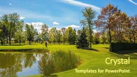  Presentation with canada - Presentation theme consisting of francophone - phenomenally beautiful park with autumn background and a tawny brown colored foreground