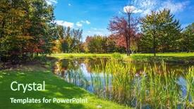  Presentation with red grapefruit orange orange - Cool new PPT theme with francophone - red and orange foliage reflected backdrop and a  colored foreground