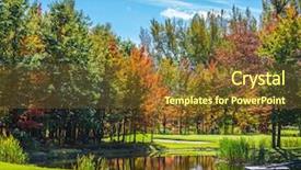  Presentation with multicolored autumn leaves orange yellow red - Audience pleasing PPT theme consisting of francophone - red orange and yellow autumn backdrop and a  colored foreground