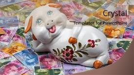  Presentation with piggy bank - Presentation theme having frankenstein - piggy bank is lustiges swiss background and a coral colored foreground