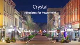 Presentation with kentucky - Audience pleasing theme consisting of frankfort-kentucky-usa-downtown-streets backdrop and a navy blue colored foreground