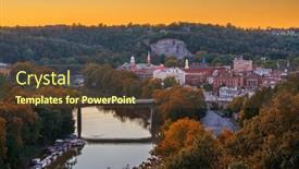  Presentation with kentucky - Slide set having frankfort-kentucky-usa-town-skyline background and a tawny brown colored foreground