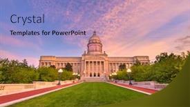  Presentation with kentucky - Presentation theme enhanced with frankfort-kentucky-usa background and a light blue colored foreground