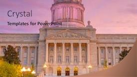  Presentation with kentucky - Presentation theme consisting of frankfort-kentucky-usa background and a coral colored foreground