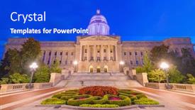  Presentation with kentucky - Presentation theme enhanced with frankfort-kentucky-usa background and a cobalt blue colored foreground