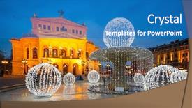  Presentation with germany food rustic - Beautiful slides featuring frankfurt alte oper at cristmastime backdrop and a teal colored foreground