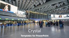  Presentation with airport terminal - Amazing presentation theme having frankfurt-am-main-germany-circa backdrop and a gray colored foreground
