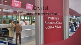  Presentation with airport terminal - Slide set enhanced with frankfurt-am-main-germany-circa background and a violet colored foreground