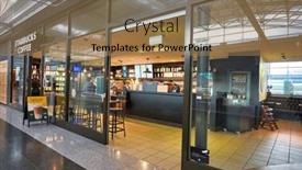  Presentation with starbucks - PPT layouts having frankfurt-am-main-germany-circa background and a coral colored foreground