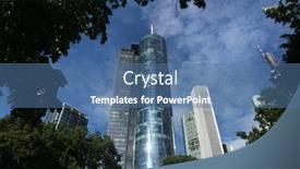  Presentation with banking - Cool new presentation theme with frankfurt-am-main-germany-june backdrop and a ocean colored foreground